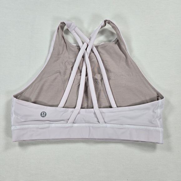 Lululemon Energy High Neck Pink Glow Sports Bra Women's Size 8 - Picture 2 of 4